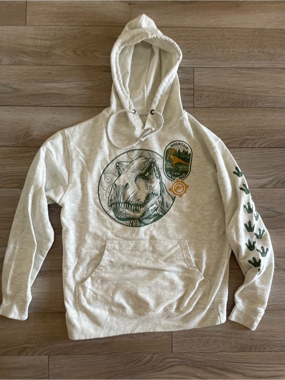 Universal Jurassic World Cream Logo Pullover Hoodie